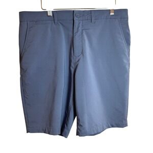 Johnnie O Mens Shorts Blue Size 34 Polyester Spandex Golf Casual Chino